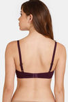 Rosaline Padded Non Wired 3/4th Coverage T-Shirt Bra - Dark Purple — thumbnail 2